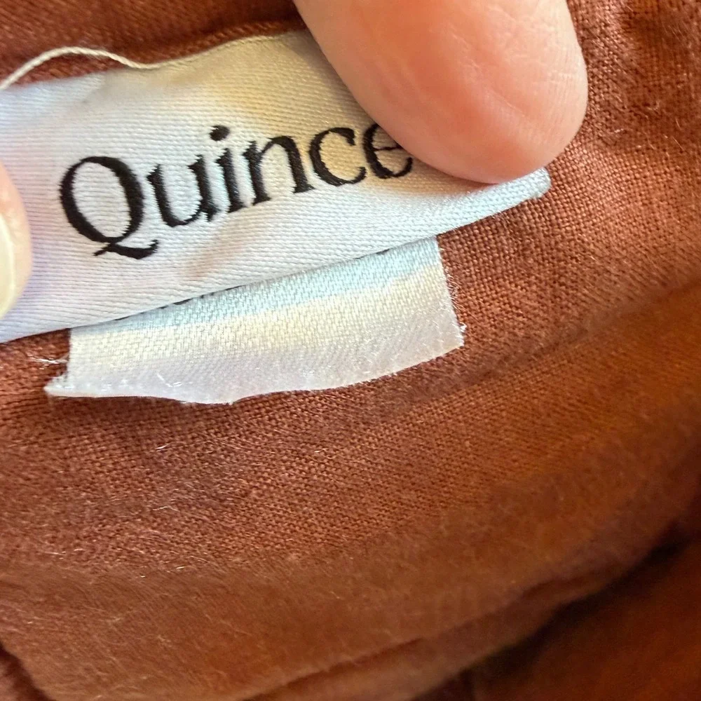 Quince European Linen Box Stitch Quilt Bedding Burgundy Size Full Queen NEW